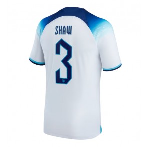 Anglia Luke Shaw #3 Koszulka Podstawowych MŚ 2022 Krótki Rękaw